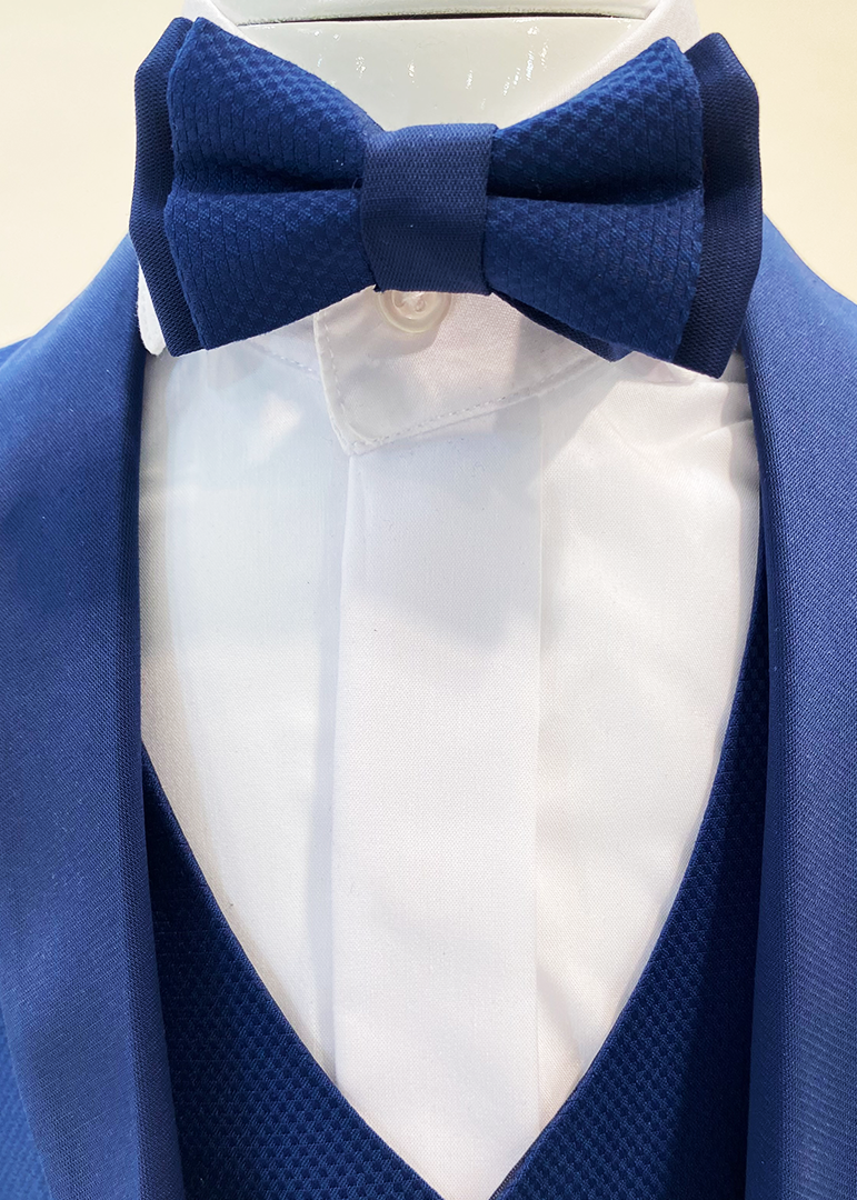 Elegant Ceremony Boy Suit 5 Pieces Shawl Collar Blue LaKids 1629 