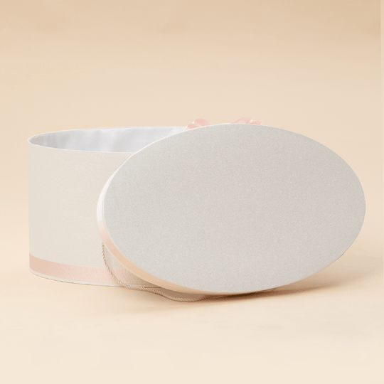 Cufar Crem Perlat Cu Banda Ripsata Roz Botez Fetite AnneBebe