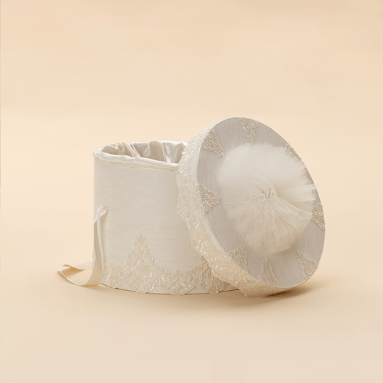 AnneBebe Personalized Girls Christening Lace Chest 