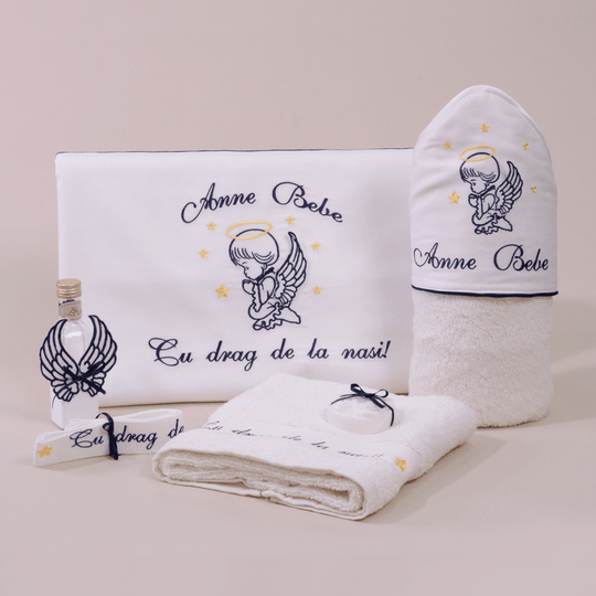 Cutie Trusou Personalizat Crem Aripi Inger AnneBebe