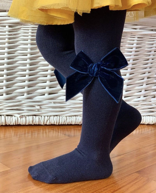 Dres Bumbac Bleumarin Cu Fundita Bebelusi Fata Condor 2489/1