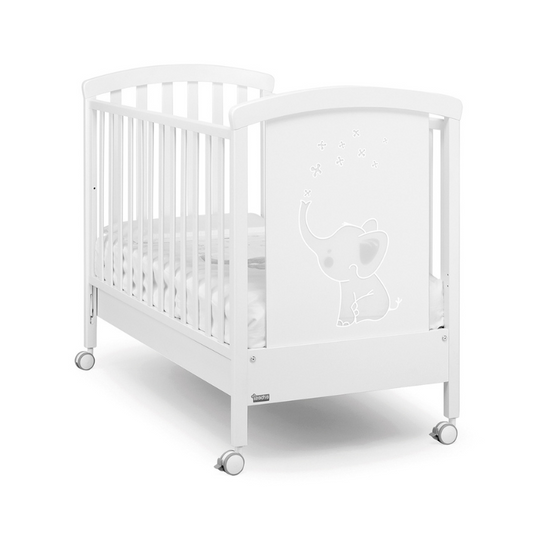 Elly Wooden Baby Crib with Erbesi Chromotherapy LED Lights, Adjustable with Drawer