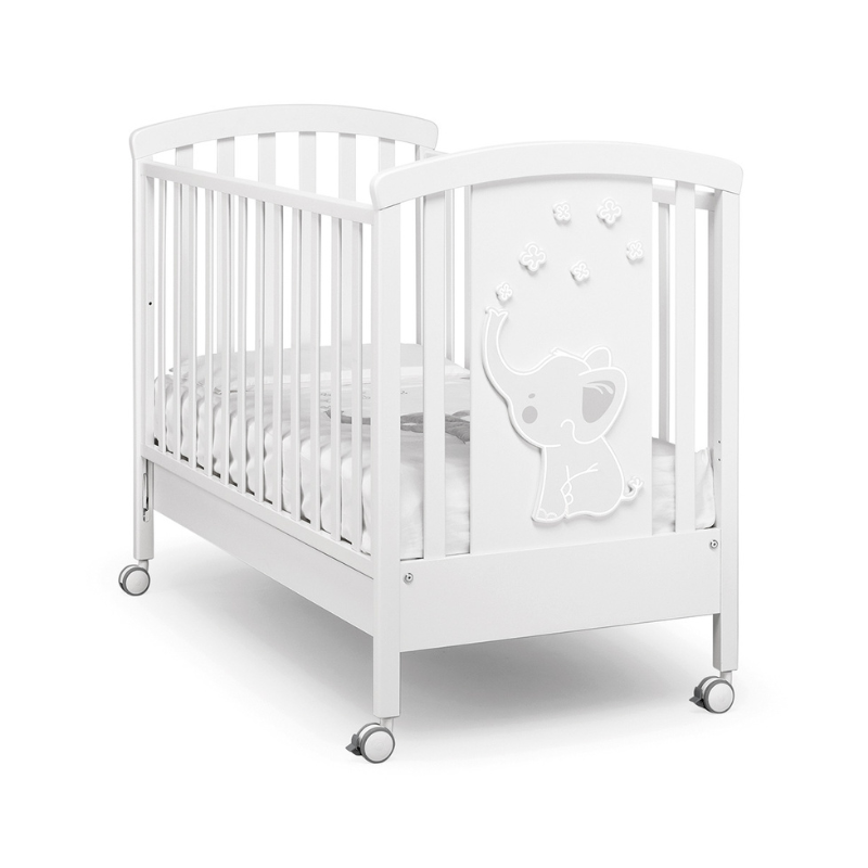 Pat Bebe Lemn Elly Erbesi cu Sertar si 2 nivele saltea, laterale culis