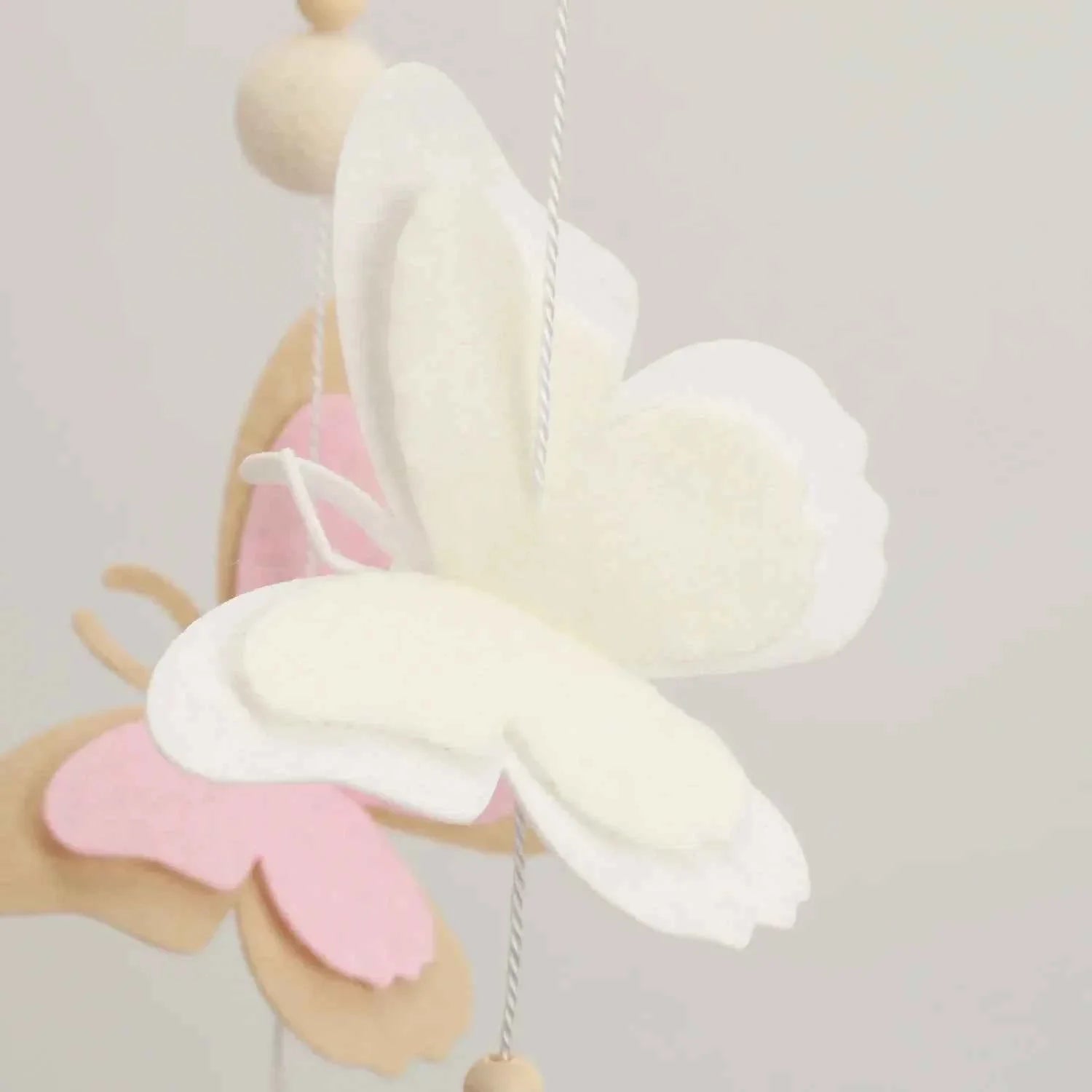 Carusel muzical cu fluturasi pentru patut bebe fara suport Ingvart