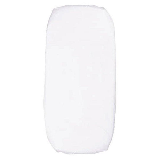 Бавовняне простирадло з еластичною кремовою ліжкою для спільного сну 130 x 85 см