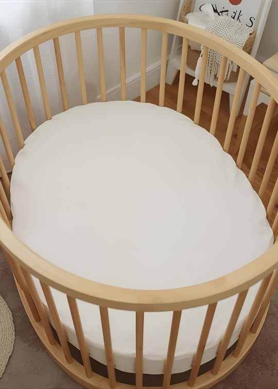 Husa impermeabila alba pentru patut 73x93 oval craddle cosleeper