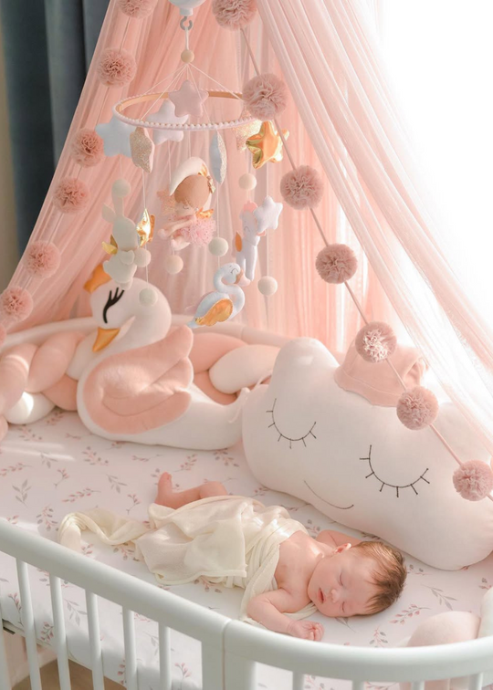 Decorative Pillow Cloudy Velvet White-Pink Ingvart