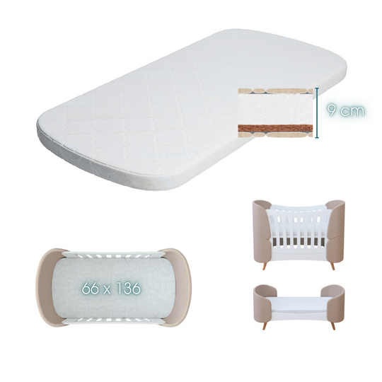 Mattress 136x66x9 cm For Fly Ingvart Crib