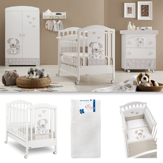 Dormitor Bebelusi 3 piese Patut + Saltea + Set Protectie Jack