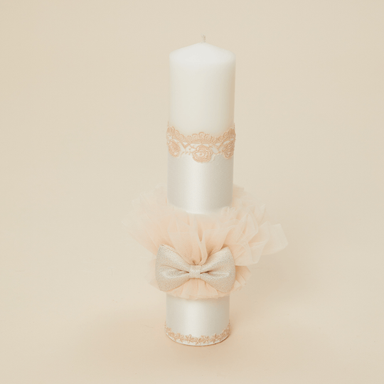 Lumanare Carla Crem Dantela Roz Si Capucino