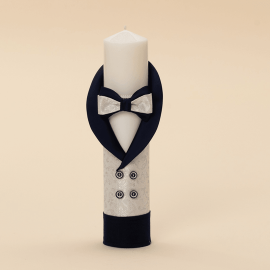 Lumanare Carol Brocard Alb Sal Bleumarin Botez AnneBebe