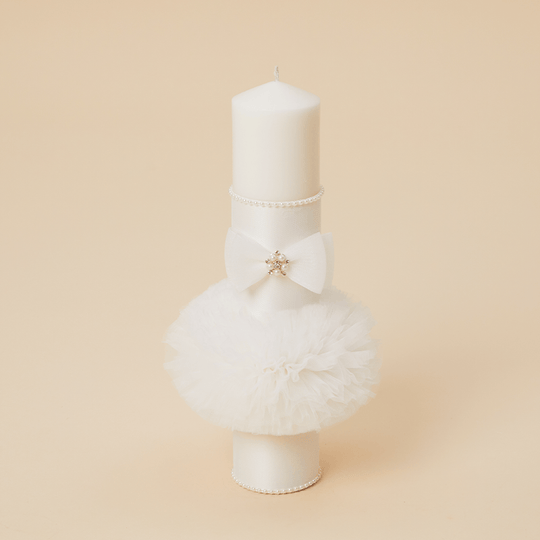 Lumanare Ema Tull Crem Botez Fetite AnneBebe