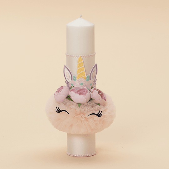 Lumanare Olivia Tematica Unicorn Personalizata Botez AnneBebe