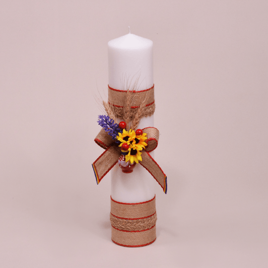 Lumanare Personalizata Traditional Populara Botez Fete AnneBebe