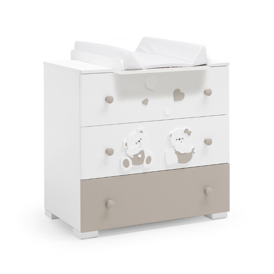 Дитяча шафа Mirtillo White &amp; Cream на 3 місця для зберігання Italian Design 