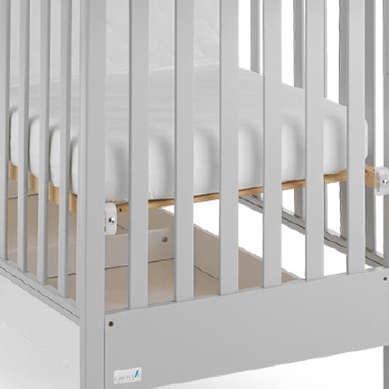Patut bebe lemn - Homi Gri din Lemn de Fag Azzurra - Camera Bebelusului
