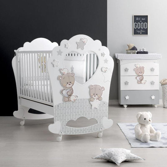 Дитяче ліжко - Oblo Love Me White, Виробництво Італія з деревини Бук 