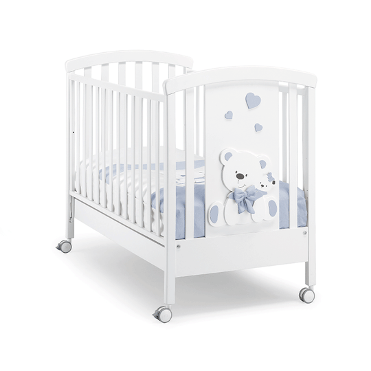 Patut bebelusi Baieti Tato Erbesi cu sertar si laterala culisanta Italia Alb & Bleu