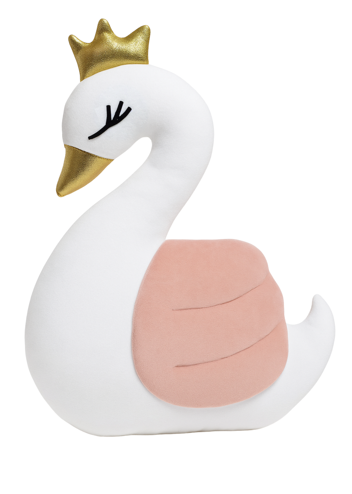 Cloudy white-pink velor decorative pillow