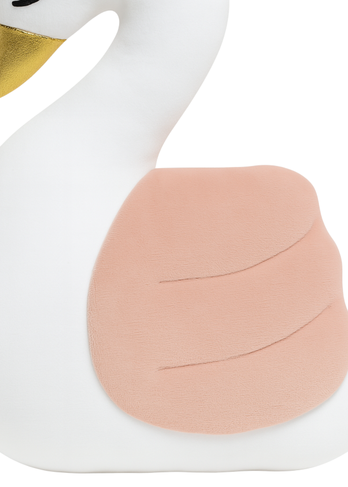 Cloudy white-pink velor decorative pillow