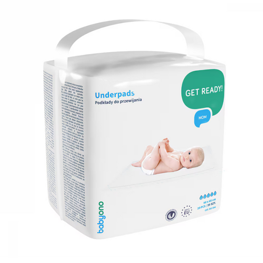 Set of 20 waterproof protections/disposable liners, BabyOno 60x90 cm BabyOno