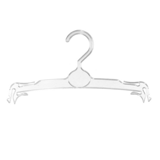 Set of 10 Clear Plastic Hangers for Children and Babies 0-3 Years - 27cm