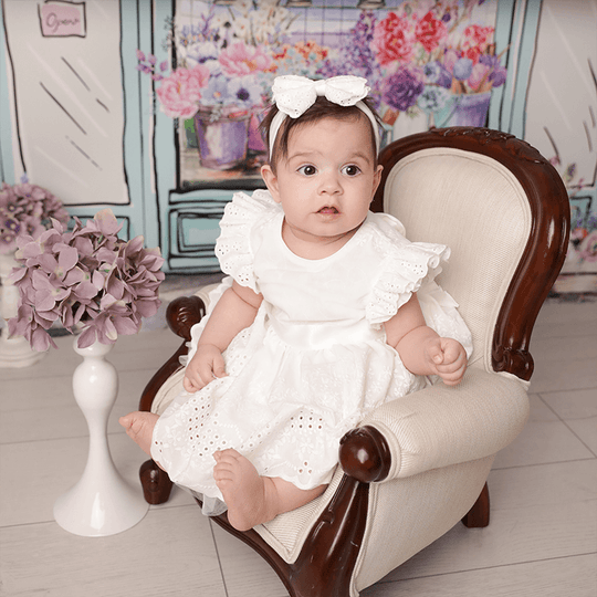 Rochita Eleganta Fetite Antonela Crem Broderie AnneBebe