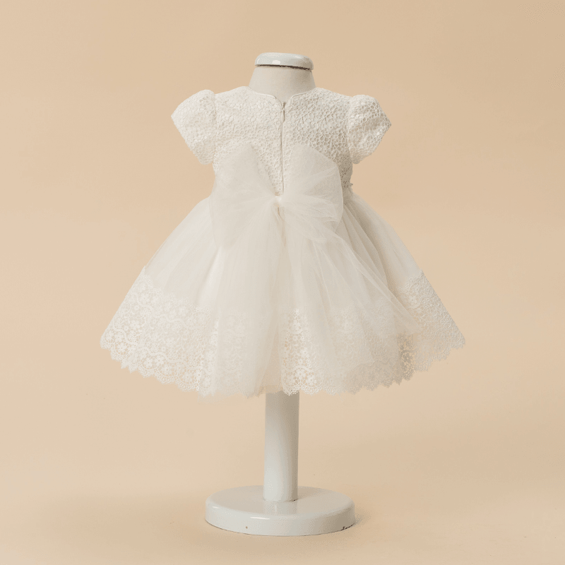 AnneBebe - Rochita Eleganta Fetite Ivory Dantela Tull Annebebe