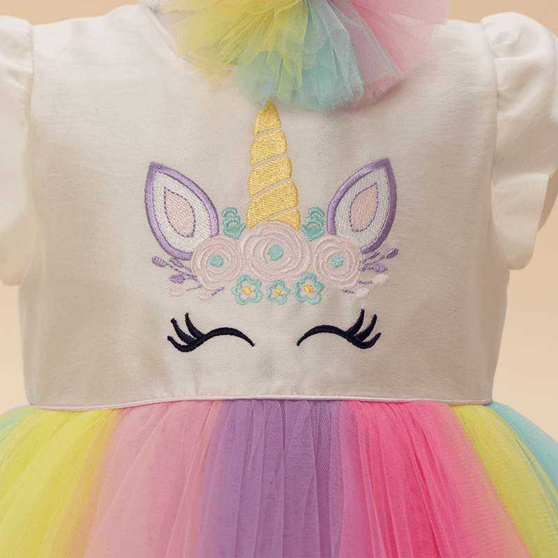 AnneBebe - Rochita Eleganta Olivia Cu Tematica Unicorn Annebebe