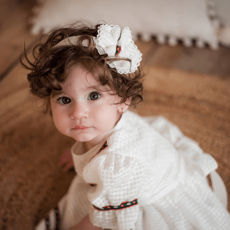 AnneBebe - Rochita Eleganta Fetite Sofia Ivory Tematica Traditionala Annebebe