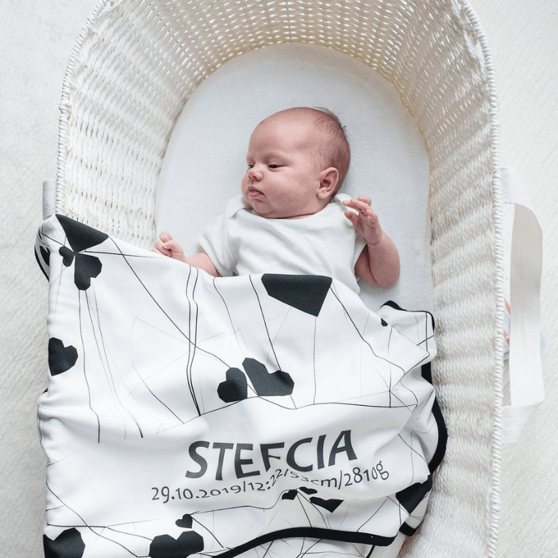 Set Cosulet Bebe Dormit Handmade & Saltea Alb Ahoj Baby - Camera Bebelusului