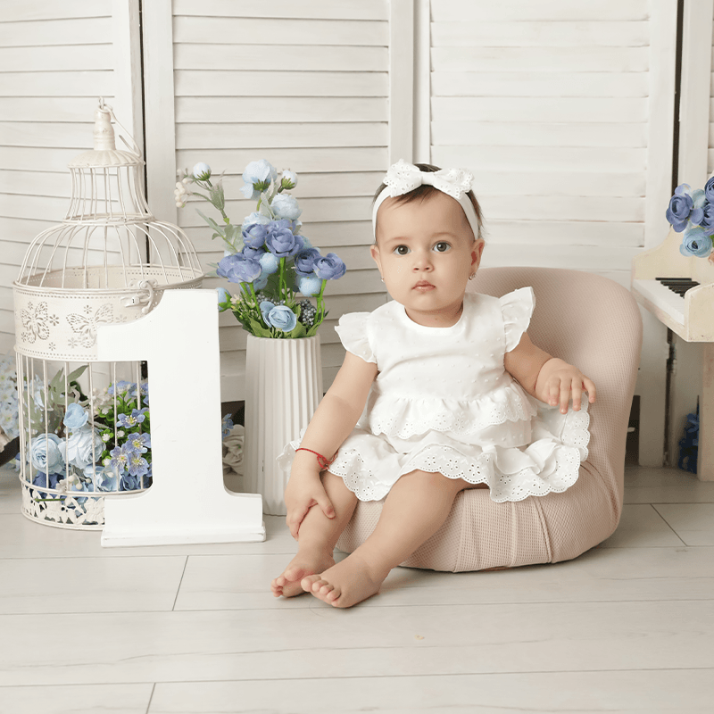 AnneBebe - Set Ivory Bluzita Cu Fustita Chilotel Broderie Casual Fetite AnneBebe