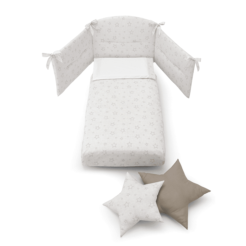 Dormitor Bebe 4 piese America Titanium Patut + Saltea + Set Textil Protectie+Comoda - Camera Bebelusului