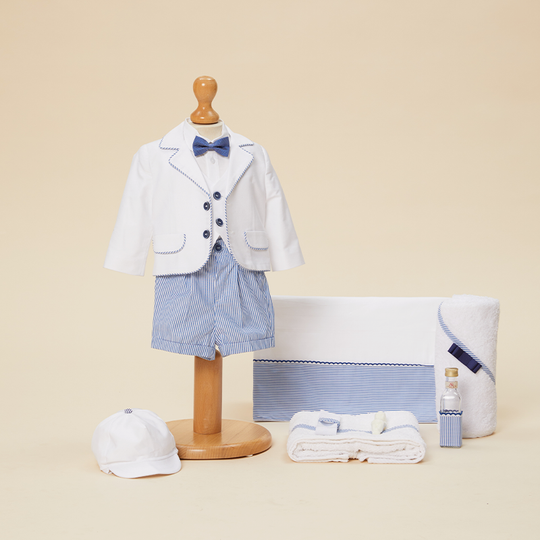 Joseph Baptism Set 2 Piece Customizable Suit and Suit AnneBebe 