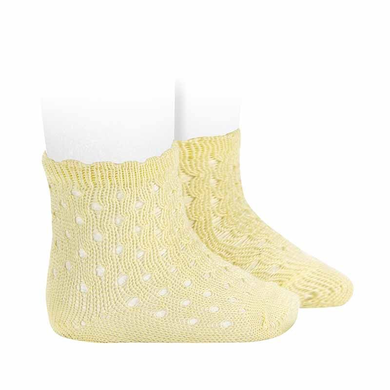 AnneBebe - Sosete Bej Scurte Extrafine Cu Margine Ondulata Unisex 3503/4 Condor