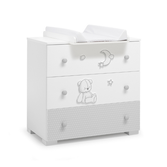 Дитяча шафа Stella з 3 ящиками White &amp; Grey Vesel Italian Design, Erbesi 