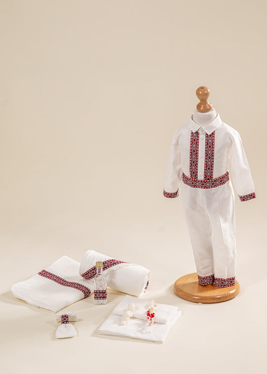 Set Botez Iurie 2 Piese, Costum si Trusou Personalizat AnneBebe