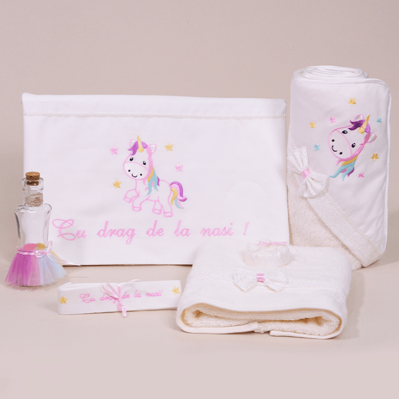 AnneBebe - Trusou Botez Fete Personalizat Tematica Unicorn AnneBebe