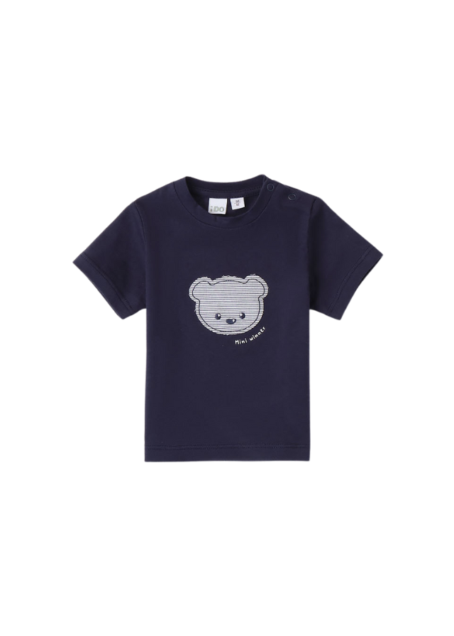 Tricou Bleumarin cu Urs pentru Baietei 8610 iDO - Camera Bebelusului