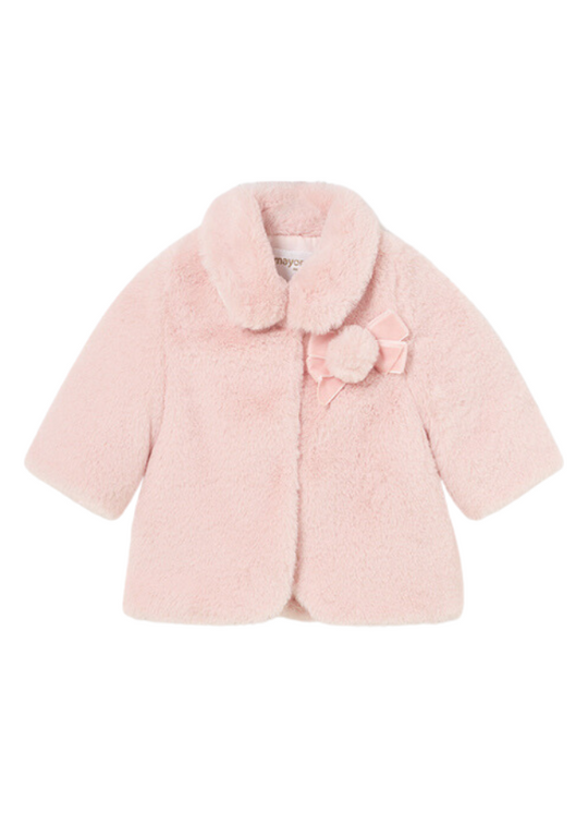 Palton din Blana Roz pentru Fetite 2405 Mayoral