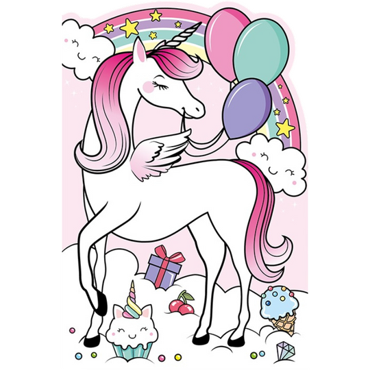 Felicitare Bebe Fetite Gold Pretty Unicorn 12x18 cm