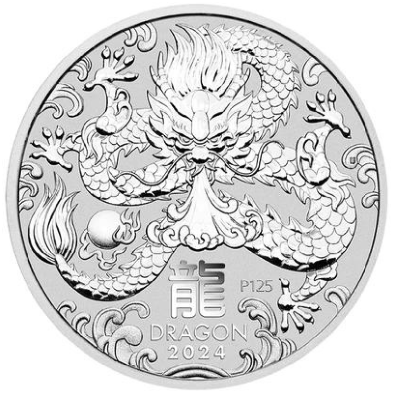 Moneda Argint Lunar III Dragon 2024 – Australia 31.10 g - 1110225 - Camera Bebelusului