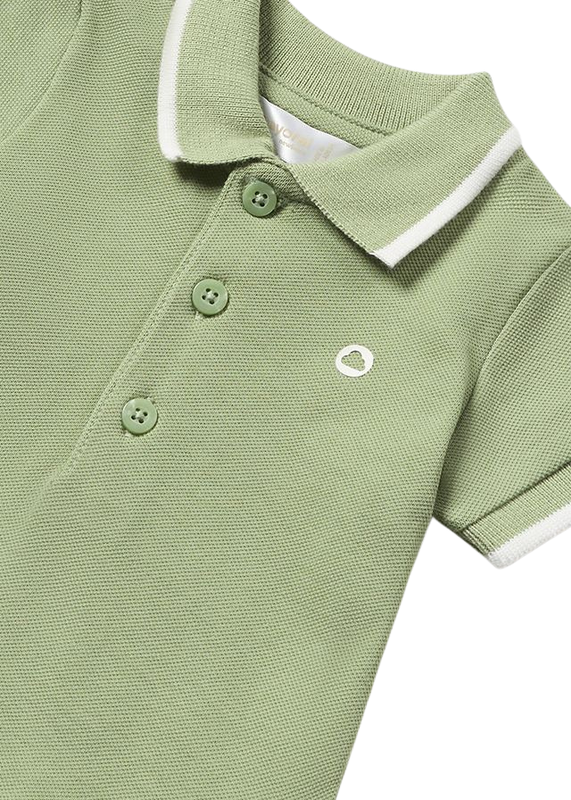 Tricou Polo Verde cu Alb pentru Baietei 190 Mayoral - Camera Bebelusului