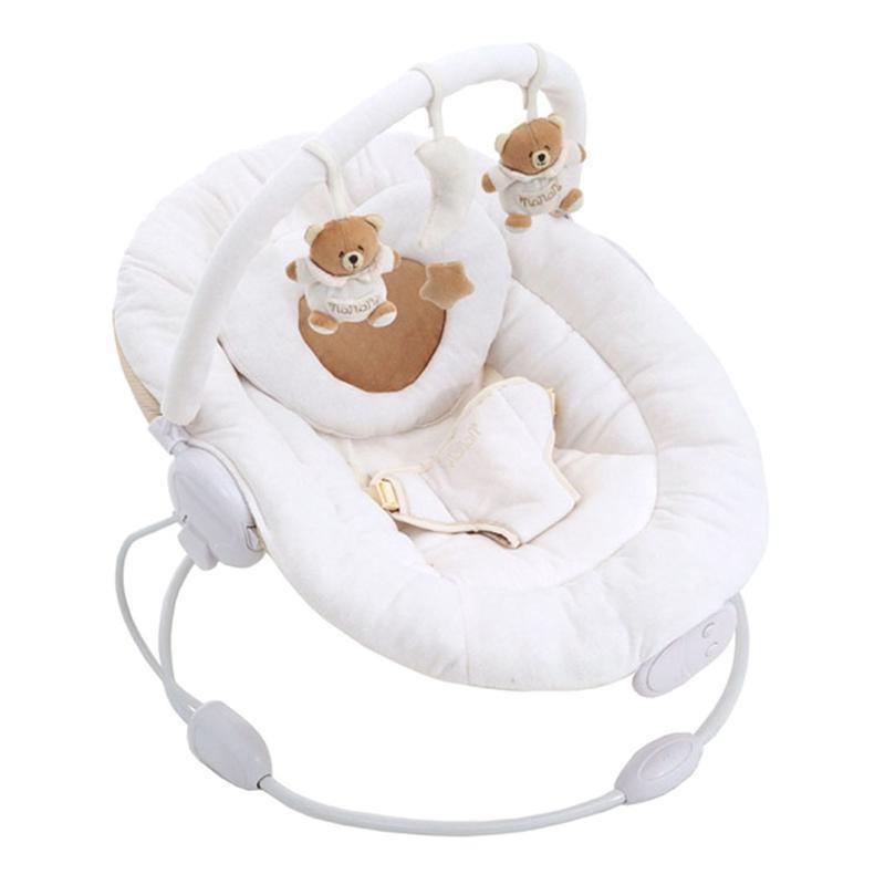 Balansoar si scaun pentru bebelusi si copii cu sunete si vibratii 0 - 9 kg Nanan Tato Alb 39065
