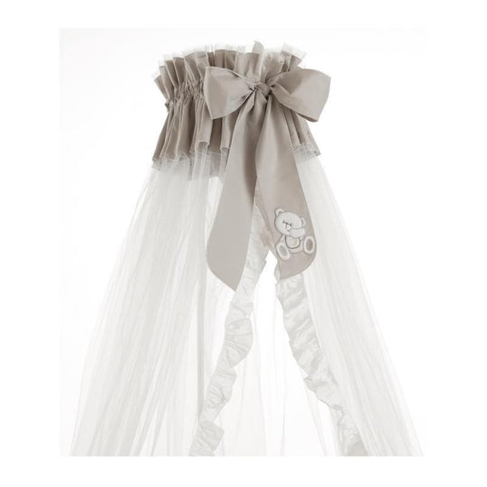 Балдахін для дитячого ліжечка Mirtillo з підтримкою в комплекті білий і кремовий Erbesi 