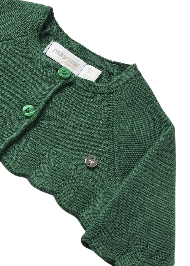Bolero Tricotat din Bumbac Verde 307 Mayoral - Camera Bebelusului