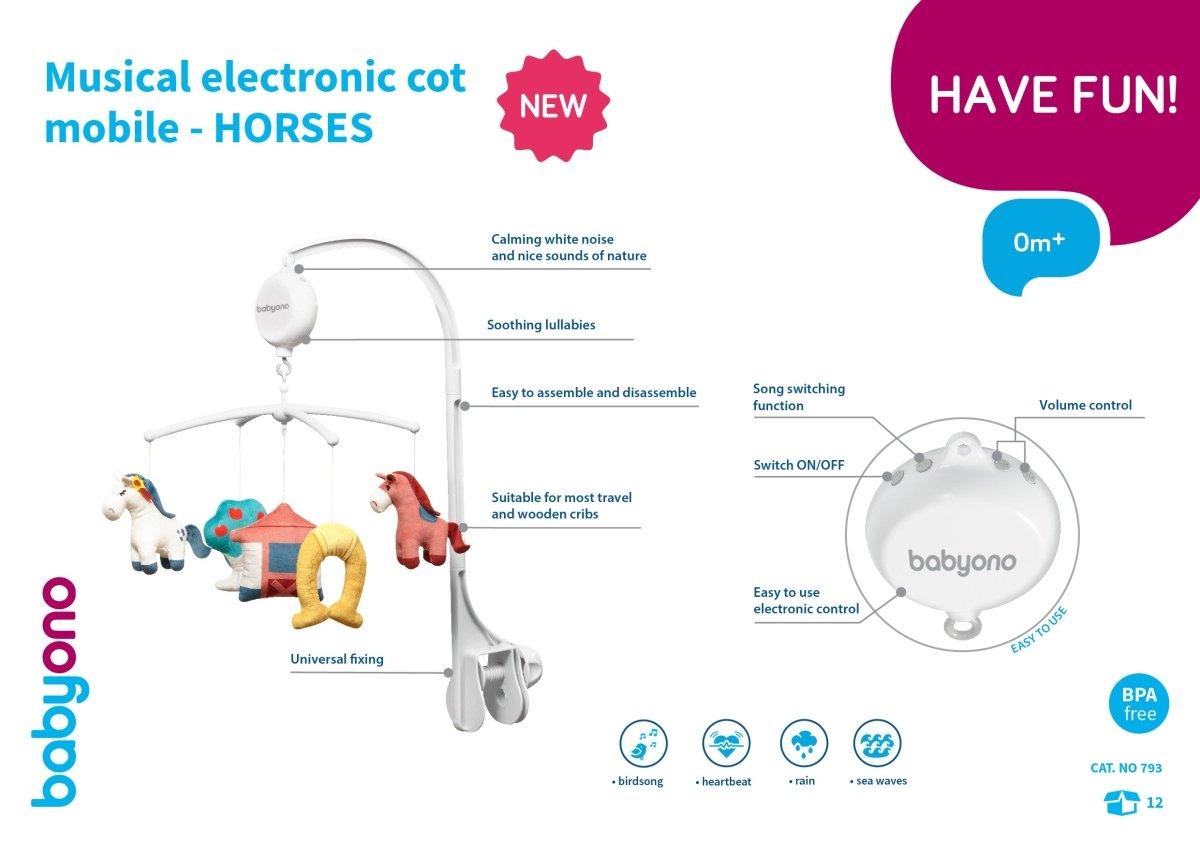 Carusel Muzical Electronic Horses 793 BabyOno - Camera Bebelusului