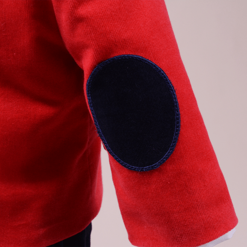 Costum Sacou Rosu Pantalon Bleumarin Baietel AnneBebe - Camera Bebelusului