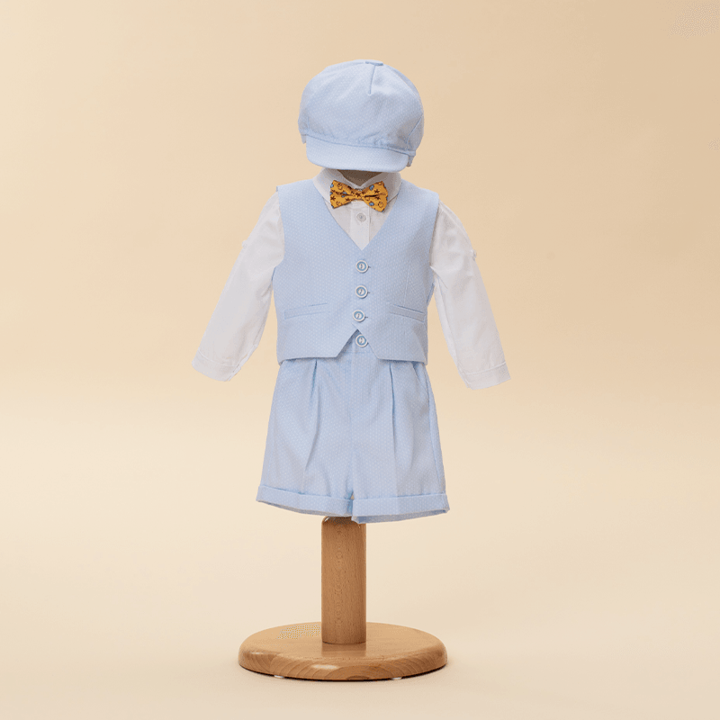 Costum Vladimir Bleu Cu Picouri Botez Baieti AnneBebe - Camera Bebelusului