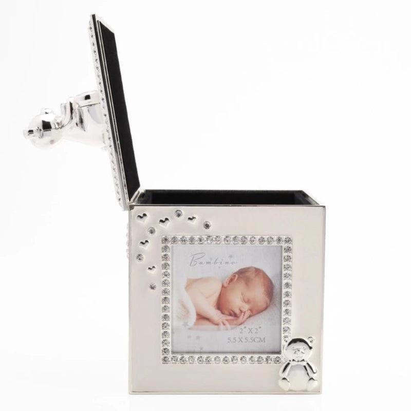 Cutie argintata cu rame foto BM115 - Camera Bebelusului